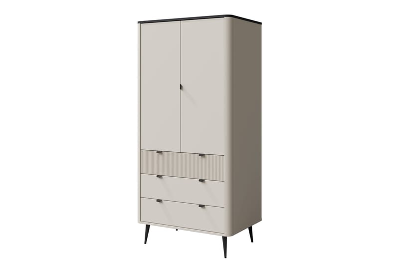 Cucina Garderobe 90x191 cm - Beige/Grå - Opbevaring - Tøjopbevaring - Garderobeskabe