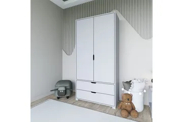 Dasina Garderobesskåp 90x183 cm - Hvid - Opbevaring - Tøjopbevaring - Garderobeskabe - Garderobeskab & klædeskab