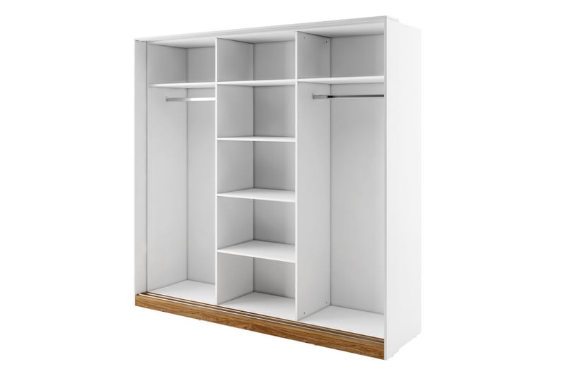 Dentro garderobe 220x63x215 cm - Hvid - Opbevaring - Tøjopbevaring - Garderobeskabe