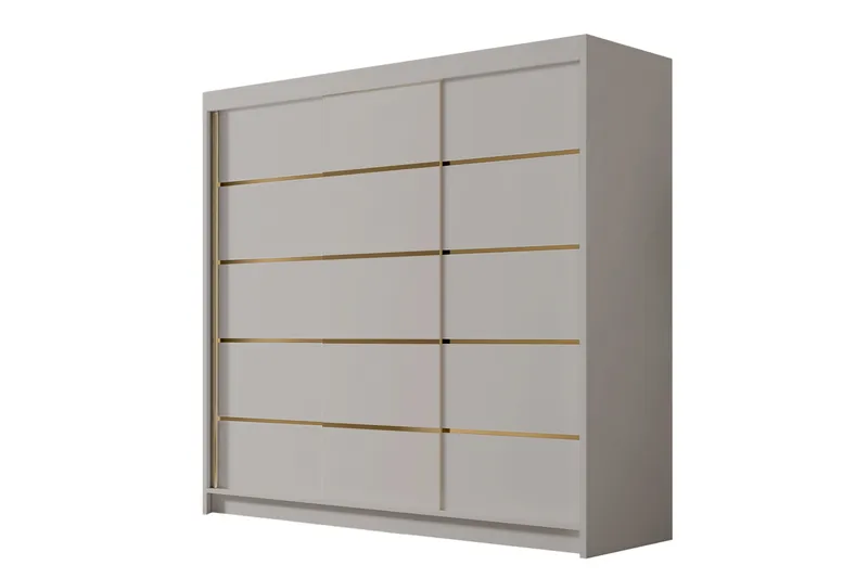 Dianna Garderobe 200x215 cm - Beige - Opbevaring - Tøjopbevaring - Garderobeskabe