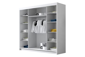 Dianna Garderobe 200x215 cm - Sort - Opbevaring - Tøjopbevaring - Garderobeskabe