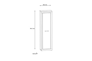 Dolnis Garderobe 34x54 cm - Brun/Grå - Opbevaring - Tøjopbevaring - Garderobeskabe