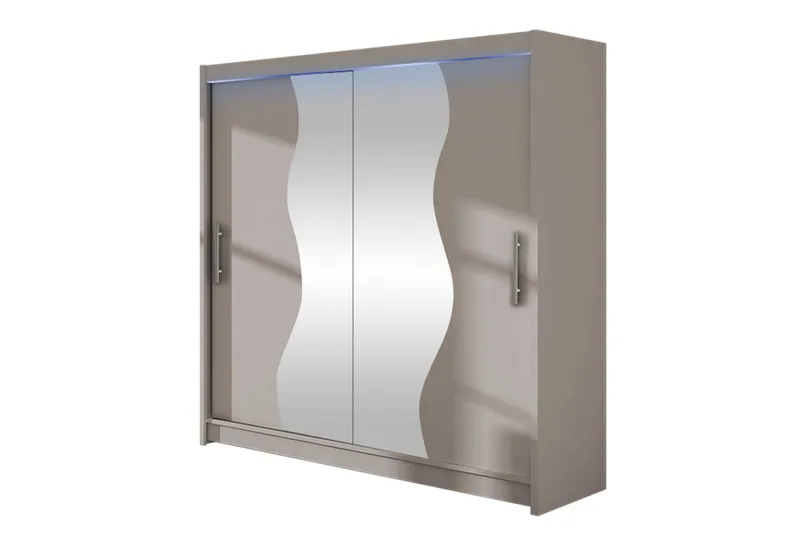 Dravon Garderobe Med Spejl 180x215 cm, Beige