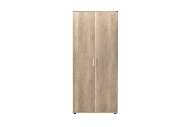 Drelmar Garderobeskab 80x187 cm - Lysebrun - Opbevaring - Tøjopbevaring - Garderobeskabe