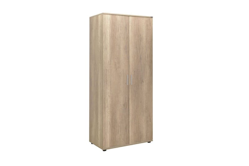 Drelmar Garderobeskab 80x187 cm - Lysebrun - Opbevaring - Tøjopbevaring - Garderobeskabe