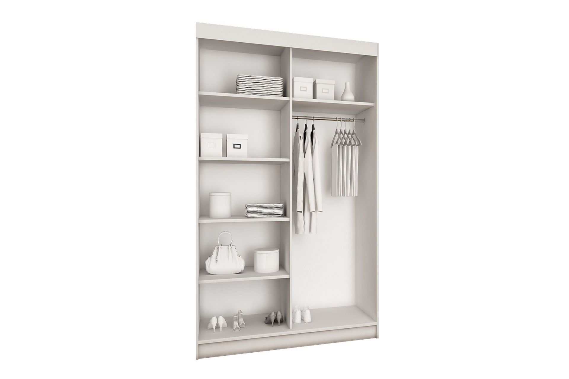 Dunkra Garderobe LED-belysning Blå 100 cm - Hvid - Opbevaring - Tøjopbevaring - Garderobeskabe