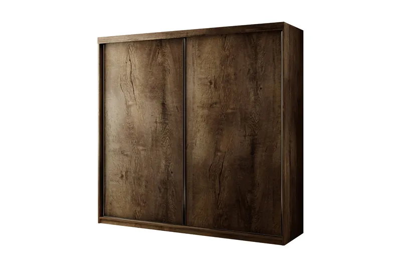 Dunkra Garderobe LED-belysning Blå 200 cm, Mørk Ask