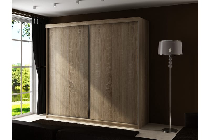 Dunkra Garderobe LED-belysning Blå 200 cm - Sonomaeg - Opbevaring - Tøjopbevaring - Garderobeskabe
