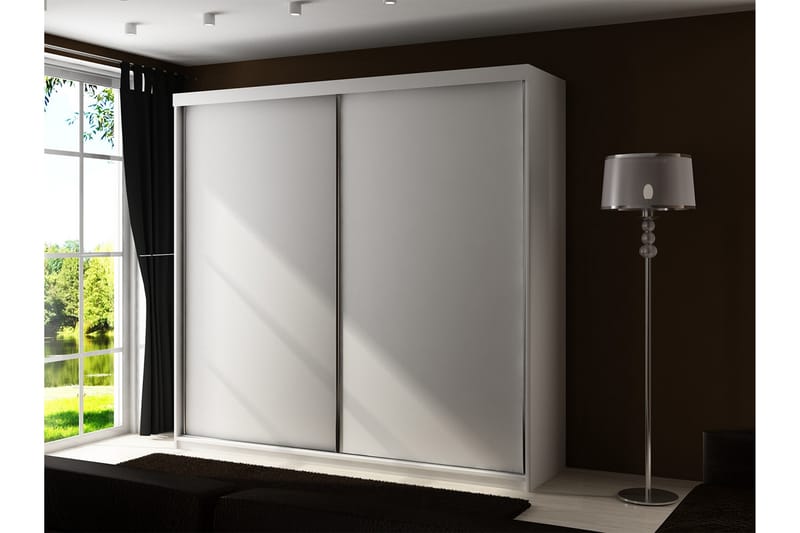 Dunkra Garderobeskab 200x200 cm - Beige/Grå - Opbevaring - Tøjopbevaring - Garderobeskabe