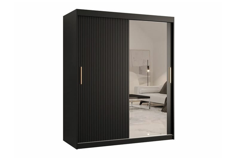 Dunvegan Garderobe med spejl, Sort