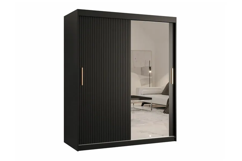 Dunvegan Garderobe med spejl, Sort