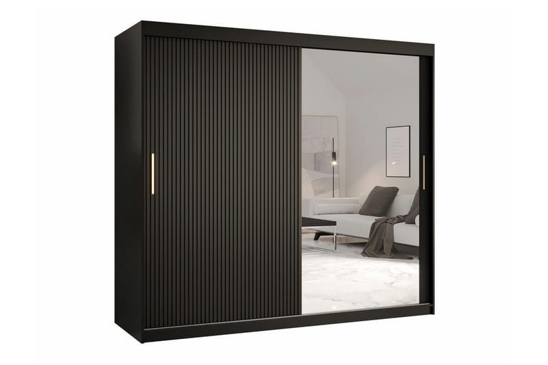 Dunvegan Garderobe med spejl, Sort