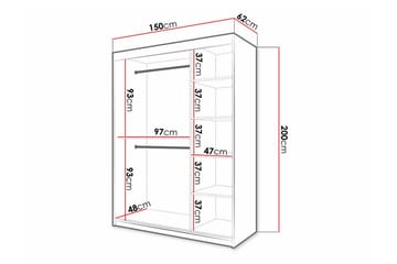 Dunvegan Garderobe - Sort - Opbevaring - Tøjopbevaring - Garderobeskabe
