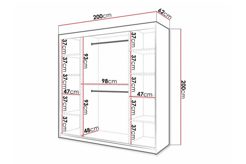 Dunvegan Garderobe - Sort - Garderobeskabe - Garderobeskab & klædeskab