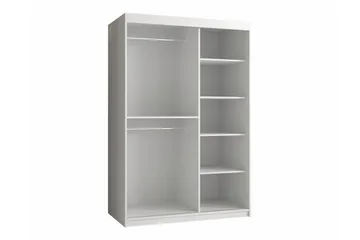 Dunvegan Garderobeskab 120 cm i Malet Træ - Hvid - Opbevaring - Tøjopbevaring - Garderobeskabe