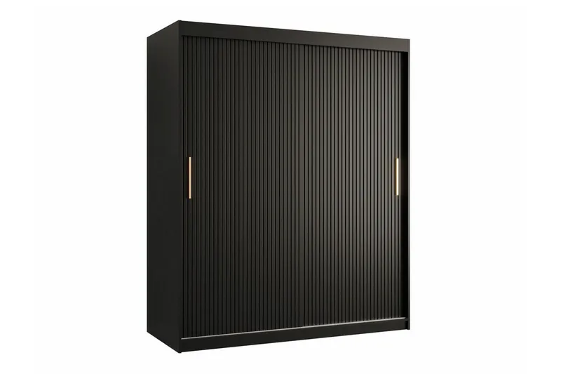 Dunvegan Garderobeskab 150 cm i Malet Træ, Sort