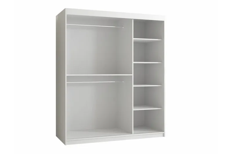 Dunvegan Garderobeskab 150 cm i Malet Træ - Sort - Opbevaring - Tøjopbevaring - Garderobeskabe