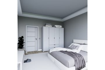 Durusu Garderob 170x183 cm - Mat hvid - Opbevaring - Tøjopbevaring - Garderobeskabe