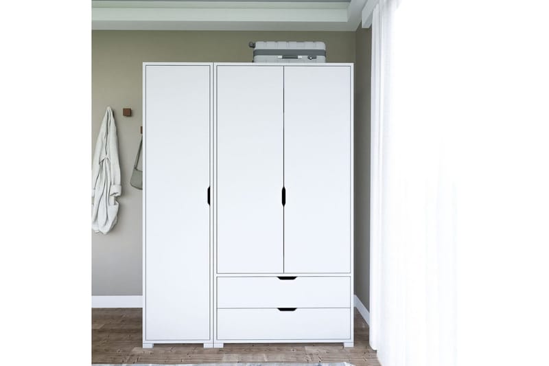 Durusu Garderobe 130x183 cm, Hvid