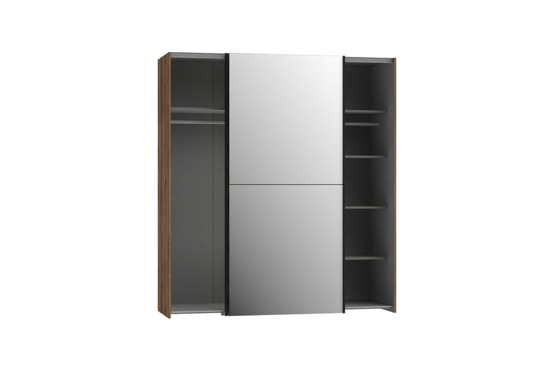 Edessa Garderobe 62x171 cm - Brun/Sort - Opbevaring - Tøjopbevaring - Garderobeskabe