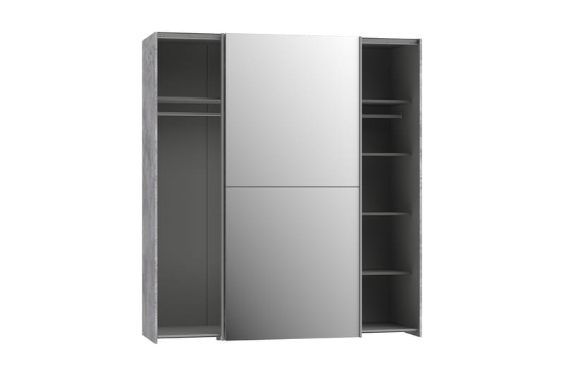 Edessa Garderobe 62x171 cm - Grå - Opbevaring - Tøjopbevaring - Garderobeskabe