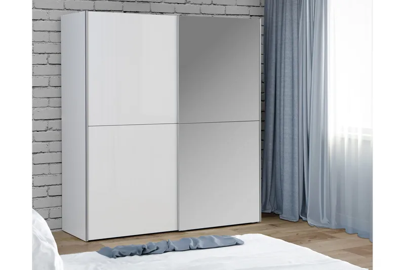 Edessa Garderobe 62x171 cm - Hvid - Opbevaring - Tøjopbevaring - Garderobeskabe