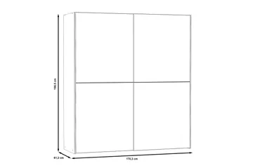 Edessa Garderobe 62x171 cm - Hvid - Opbevaring - Tøjopbevaring - Garderobeskabe