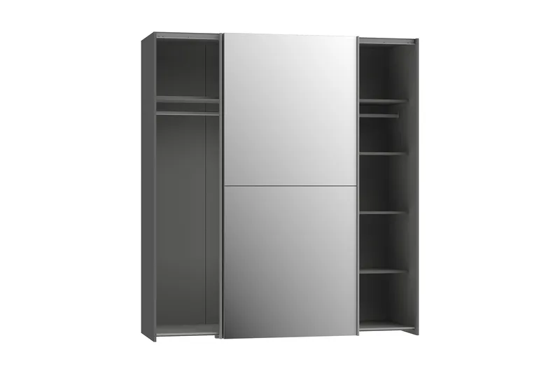 Edessa Garderobe 62x171 cm - Mørkegrå - Opbevaring - Tøjopbevaring - Garderobeskabe