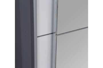 Edessa Rektangulær Garderobeskab med Skydedøre 170 cm i Træ med Metalramme - Hvid - Opbevaring - Tøjopbevaring - Garderobeskabe