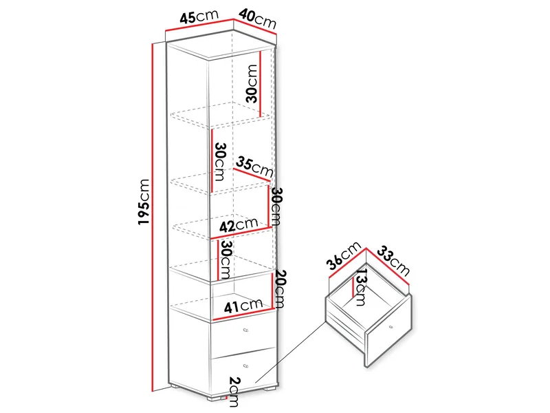 Edson Garderobeskab 45 cm - Opbevaring - Tøjopbevaring - Garderobeskabe