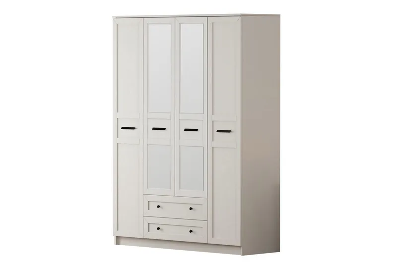 Elaro Garderobesskåp 140x210 cm - Opbevaring - Tøjopbevaring - Garderobeskabe - Garderobeskab & klædeskab