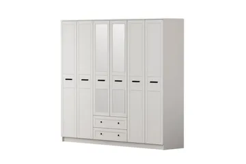 Elaro Garderobesskåp 210x210 cm - Mat Hvid - Opbevaring - Tøjopbevaring - Garderobeskabe - Garderobeskab & klædeskab