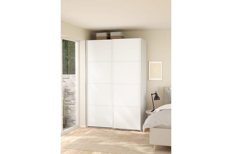 Elvos Garderobe 139x220 cm - Hvid - Opbevaring - Tøjopbevaring - Garderobeskabe