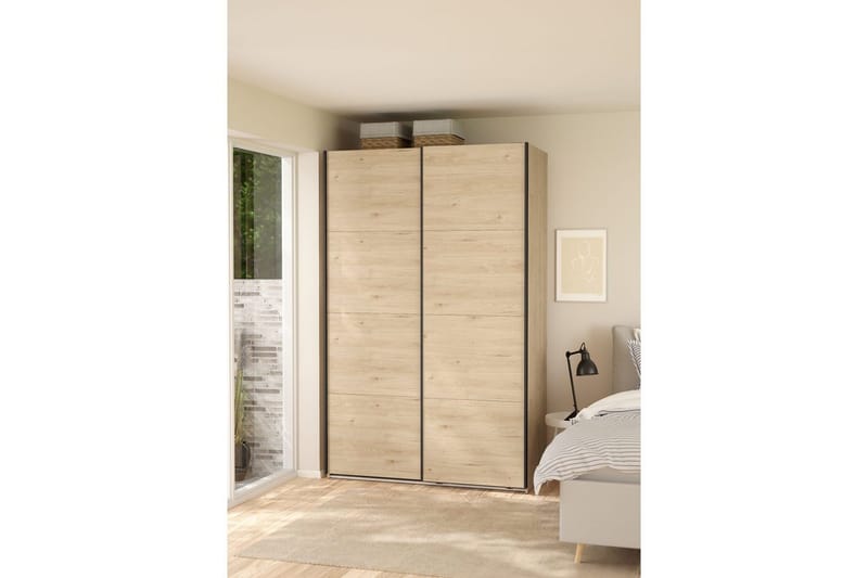 Elvos Garderobe 139x220 cm - Natur - Opbevaring - Tøjopbevaring - Garderobeskabe