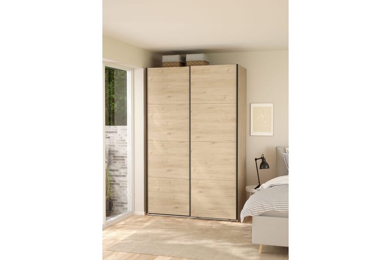 Elvos Garderobe 139x220 cm - Natur - Opbevaring - Tøjopbevaring - Garderobeskabe