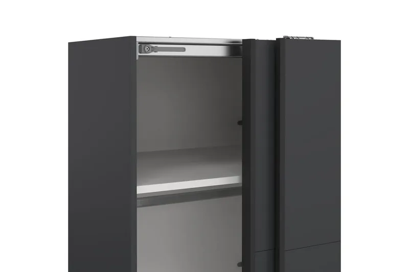 Elvos Garderobe 139x220 cm - Sort - Opbevaring - Tøjopbevaring - Garderobeskabe