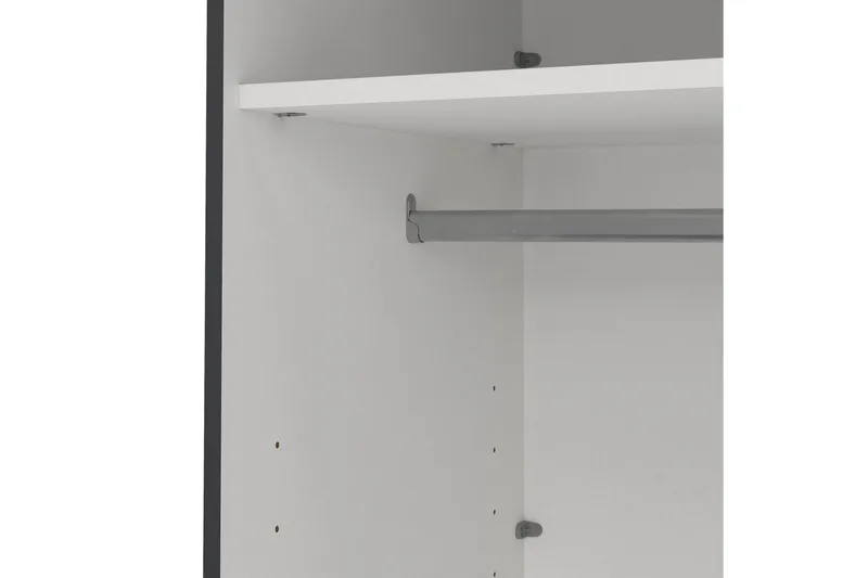 Elvos Garderobe 139x220 cm - Sort - Opbevaring - Tøjopbevaring - Garderobeskabe