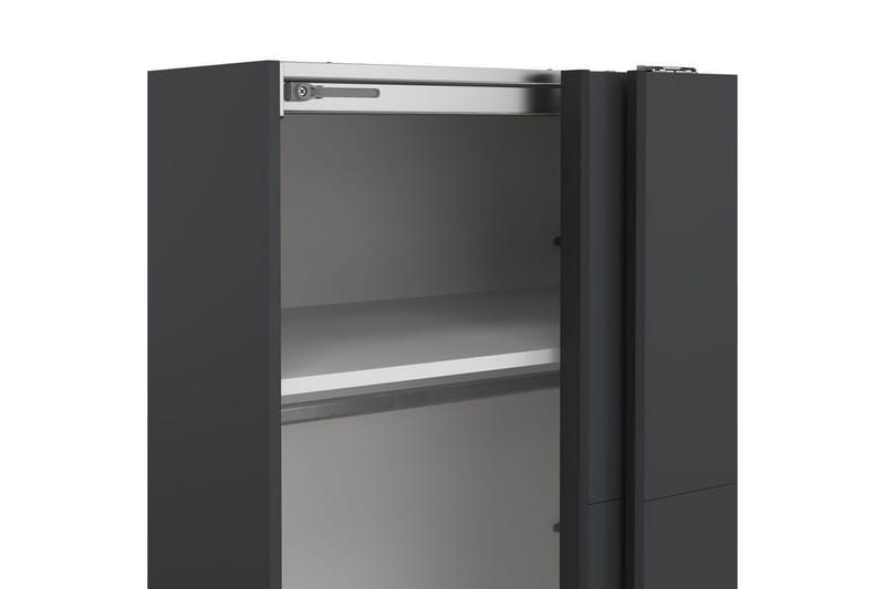 Elvos Garderobe 179x220 cm - Grå - Opbevaring - Tøjopbevaring - Garderobeskabe