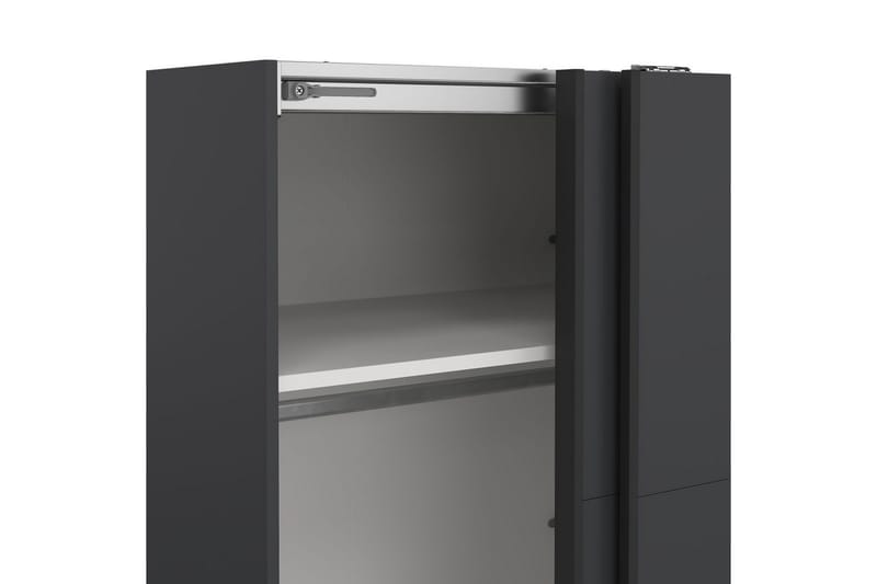 Elvos Garderobe 179x220 cm - Grå - Opbevaring - Tøjopbevaring - Garderobeskabe