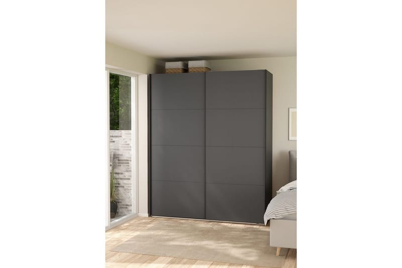 Elvos Garderobe 179x220 cm - Grå - Opbevaring - Tøjopbevaring - Garderobeskabe
