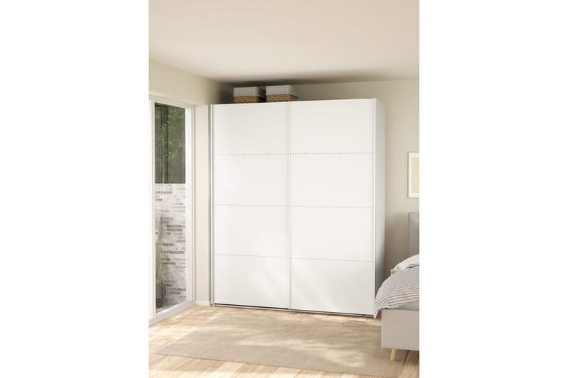 Elvos Garderobe 179x220 cm - Hvid - Opbevaring - Tøjopbevaring - Garderobeskabe