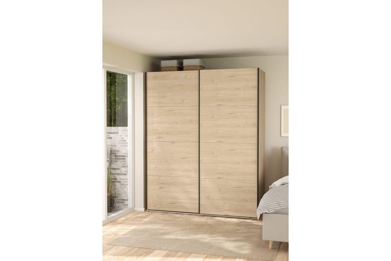 Elvos Garderobe 179x220 cm - Natur - Opbevaring - Tøjopbevaring - Garderobeskabe