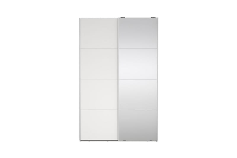 Elvos Garderobe med Spejl 139x220 cm - Hvid - Opbevaring - Tøjopbevaring - Garderobeskabe