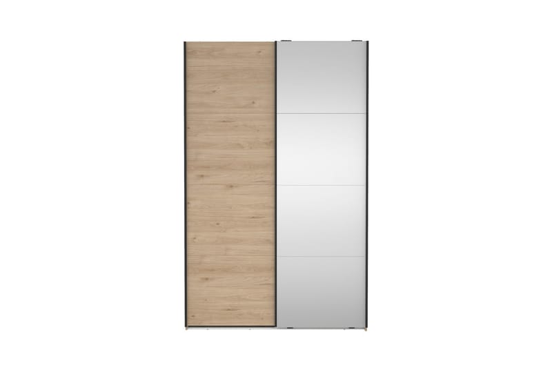 Elvos Garderobe med Spejl 139x220 cm - Natur - Opbevaring - Tøjopbevaring - Garderobeskabe
