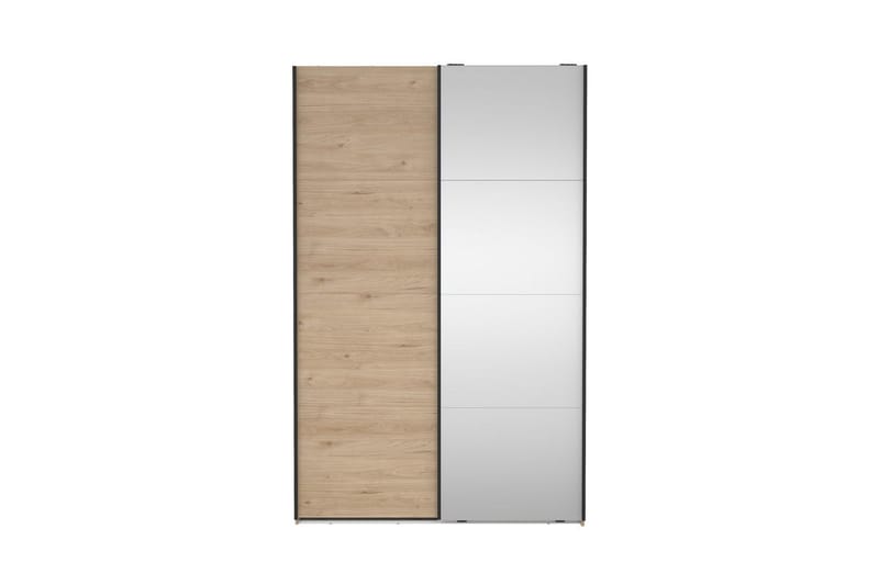 Elvos Garderobe med Spejl 139x220 cm - Natur - Opbevaring - Tøjopbevaring - Garderobeskabe