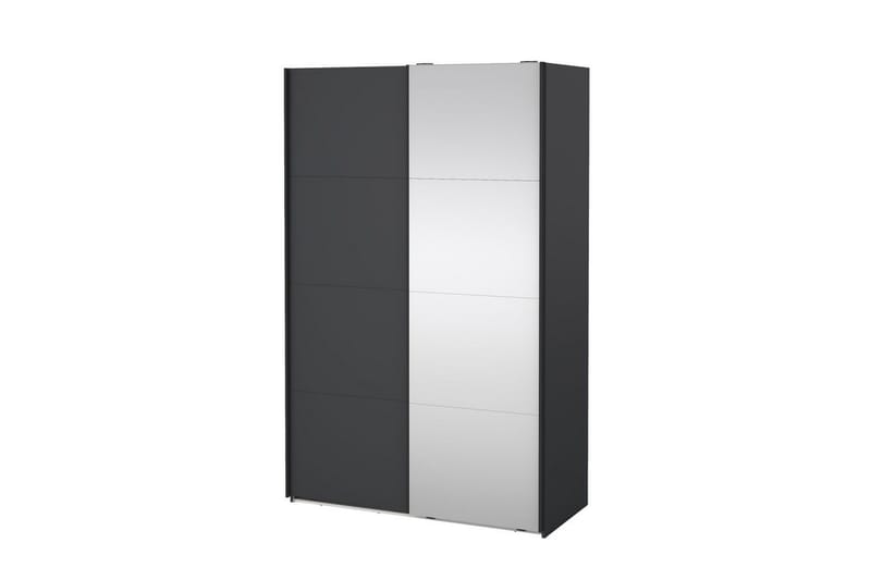 Elvos Garderobe med Spejl 139x220 cm, Sort