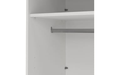 Elvos Garderobe med Spejl 179x220 cm - Hvid - Opbevaring - Tøjopbevaring - Garderobeskabe