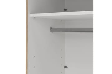 Elvos Garderobe med Spejl 179x220 cm - Natur - Opbevaring - Tøjopbevaring - Garderobeskabe