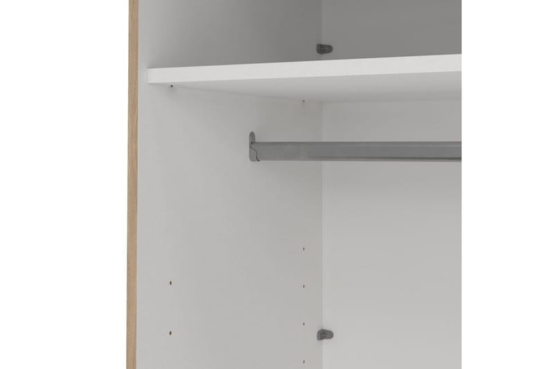 Elvos Garderobe med Spejl 179x220 cm - Natur - Opbevaring - Tøjopbevaring - Garderobeskabe