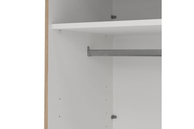 Elvos Garderobe med Spejl 179x220 cm - Natur - Opbevaring - Tøjopbevaring - Garderobeskabe